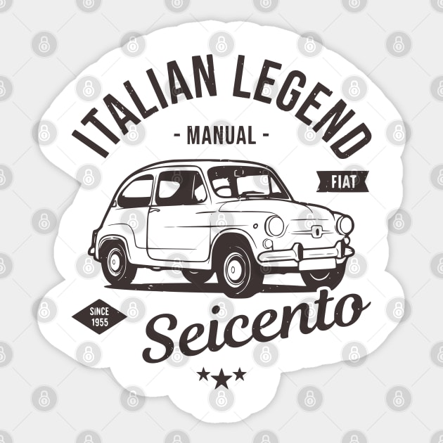 Italian legend - gift for car lovers Sticker by Kicosh